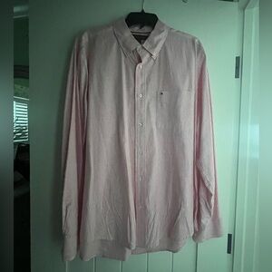 Tommy Hilfiger Men's Pink Striped Button Down Shirt
